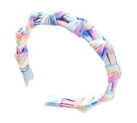 PENIKOKO Tie Dye Twisted Knot Headband for Women Narrow Fabric Hair Hoop Vintage Style Curled Design Comfortable Non Slip Fit Elegant Hair Accessory for All Hairstyles