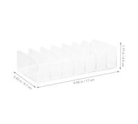 PENIKOKO Transparent Cosmetic Organizer Rack with Dividers for Vertical Makeup Storage Space-saving Bathroom Holder for Blush Lipstick Eye Shadow and Pressed Powders Cosmetic Divider for