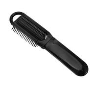 PENIKOKO Travel Hair Brush with Mirror Compact Folding Brush for Quick Grooming Portable Comb for Purse Elegant Black Design for Efficient Touch Ups and Styling the Go