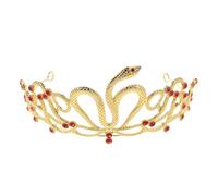 PENIKOKO Two-tone Snake Crown Serpent Tiara Wedding Celebration Bride Costume Accessory Snake Gemstone Headdress