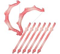 PENIKOKO Valentine Cupid Arrow Balloons Set Macaron Pink Inflatable Heart Arrows Love-themed Party Decor for Romantic Celebrations Stage Performances and Cosplay Props 2 Bows