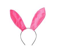 PENIKOKO Velvet Pink Rabbit Ear Party Hair Hoop Bunny Ear Headband Creative Cosplay Hair Accessory for Women Girls Festival and Performance