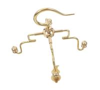 PENIKOKO Vintage Bird Cage Hook Decorative Brass Accessory for Bird Bathing Stable and Versatile Attachment for Parakeet Cages Enhancing Birdcage Aesthetics and Safety