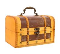 PENIKOKO Vintage Chinese Style Jewelry Box with Lid Handmade Wooden Storage Chest for Necklaces Earrings Bracelets Portable Travel Friendly Trinket Keeper with Protective Antique Finish