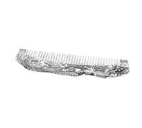 PENIKOKO Vintage Dragon Phoenix Silver Hair Comb Decorative Women Hair Styling Tool Chinese Carved Metal Comb for Barber Wedding Jewelry Scraping Mustache Travel