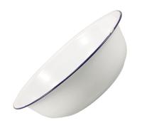 PENIKOKO Vintage Enamel Foot Basin 32cm White Porcelain Enamelware Soaking Tub Suitable for Home Foot Bath and Pedicure