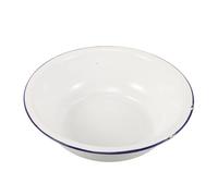 PENIKOKO Vintage Enamel Wash Basin Multifunctional Foot Soaking Tub Portable Laundry Bowl for Relaxation Unique Design for Face Washing White Enamelware Bowl