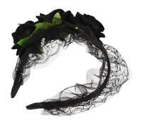PENIKOKO Vintage Lace Flower Headband for Women Elegant Wide Floral Headdress Hair Accessory Lightweight Retro Crown for Parties Weddings and Photoshoots