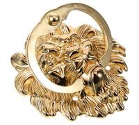 PENIKOKO Vintage Zinc Alloy Lion Head Door Pull Handle for Front Doors Rust Resistant Metal Knocker with Classic Decorative Design Suitable for Wooden Cabinets Elegant Front Decor