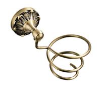 PENIKOKO Wall-mounted Hair Dryer Rack Copper Vintage Style Bathroom Storage Bracket Strong Load-bearing Hanging Holder Suitable for Hair Dryers