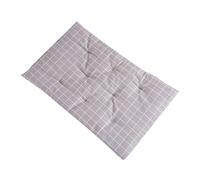 PENIKOKO Washable Cotton Dog Mattress and Cat Bed Lightweight Nest Shape Pet Cushion Suitable for Puppies and Dogs on Sofas and Couches Grey Check Pattern