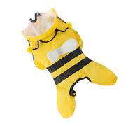 PENIKOKO Waterproof Bee Shaped Dog Raincoat for Small to Medium Dogs Xs, Hooded Four-leg Rain Poncho Jacket, Cute Pet Slicker Rain Gear for Outdoor Walks