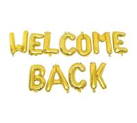 PENIKOKO Welcome Back Foil Letter Balloons for School and Office Party Decorations Metallic Welcome Home Banner for Classroom Workplace Indoor and Outdoor Use and Reusable Back to School