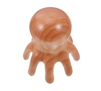 PENIKOKO Wood Octopus Head Scalp Massager Comb with Smooth Rounded Tips for Gentle Daily Hair Care Portable Lightweight Design for Travel Office Home Relaxation and Scalp
