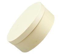 PENIKOKO Wooden Candy Box with Lid 16.5x5.5cm Unfinished Wood Round Storage Box for Wedding Favors Bridesmaid Packaging and Sundries Organizer