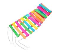 PENIKOKO Wooden Chicken Swing Ladder for Poultry Coop Elevated Climbing and Chewing Perch with Hook Enrichment Activity for Birds and Chickens Colorful Large