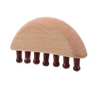 PENIKOKO Wooden Handle Natural Crystal Massage Comb for Dandruff Removal and Scalp Care Ergonomic Wooden Comb for Thick Hair Smooth Combing Self Care Tool for All Hair Types
