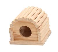 PENIKOKO Wooden Hut Hamster Cabin Pet Sleeping Nest for Hamster Hideout in Cage Small Animal Boredom Breaker