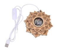 PENIKOKO Wooden LED Light Base with USB Color LED Nightlight Display Stand for Crystal Balls Snow Globes and Decorative Art Stable Wood Construction for Secure Showcase