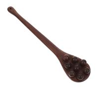 PENIKOKO Wooden Massage Stick with Eight Beads for Full Body Deep Tissue Therapy Ergonomic Shoulder and Neck Massager Handheld Manual Wood Tool for Back Relief and Muscle Relaxation