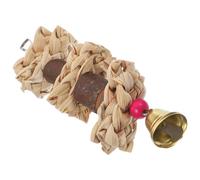 PENIKOKO Wooden Parrot Cage for African Grey and Birds, Natural Bite Corn Bran and Pepper Blocks, for Climbing and Swinging, Sturdy Bird Accessory for Workout and Resting Place