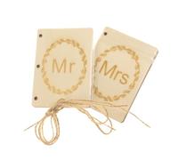 PENIKOKO Wooden Wedding Vow Book 2 Sets DIY Kraft Paper Notebook for Couples Wedding Journal Engagement Creative Handmade Guestbook
