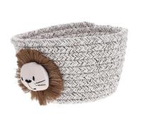 PENIKOKO Woven Small Storage Basket for Bedroom and Bathroom Cloth Material Organizer Bin for Toiletries Keys Decorative Nordic Style Desktop Storage Box