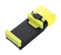 PENIKOKO Yellow Car Steering Wheel Phone Holder Hook Mount, Universal Mobile Phone Rack Compatible Gps, Smartphones and Stroller Handles for Driving and Navigation