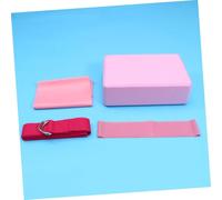 PENIKOKO Yoga Tool Kit with Latex Pull Towel Yoga Brick Stretch Band and Resistance Ring for Home Gym Fitness Lightweight Pink Accessories for Women Exercise