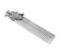 PENIKOKO Zinc Alloy Beard Brush with Artistic Dragon Head Design Compact Portable Pocket Comb for Men and Women Viking Style Oil Hair Styling Tool for Precise Beard Shaping and Travel Use