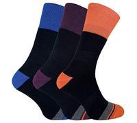 PENINSULA - 3 Pack Mens Cushioned Liner Double Layer Anti Blister Hiking Walking Socks (6-11 UK, Black Assorted)