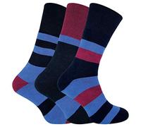 PENINSULA - 3 Pack Mens Cushioned Liner Double Layer Anti Blister Hiking Walking Socks (6-11 UK, Black/Blue Assorted)