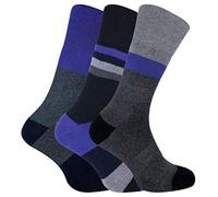 PENINSULA - 3 Pack Mens Cushioned Liner Double Layer Anti Blister Hiking Walking Socks (6-11 UK, Black/Grey Assorted)