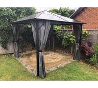 Peninsula Gazebo - Polycarbonate - L260 x W360 x H260 cm - Grey