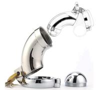 Penis Cage Chastity Belt for Men Stainless Steel Full Bondage Cock Cage Chastity Cage Penis Ring Cockring Chastity Device Penis Lock Erotic Sex Toys for Men(Ø45mm)