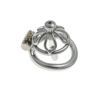 Penis Cage Metal Chastity Lock for Men, Stainless Steel Cock Device Lockable, Male BDSM Bondage Sissy Cuckold Fetish Kink Adult Sex Toy Couples Intimate Restraint Small