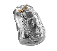 Penis Chastity Lock Cb Lock Man Plastic Dick Restraint Device 4 Sizes Ring Hollow Breathable Restraint Bow Chastity Device White L