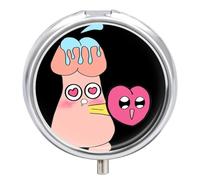 Penis Dick Small Pill Box Case 3 Compartment 2"