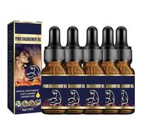 Penis Enlargement Oil,Penis Enlargement Oils for Men to Prolong Sex Life Male Genital Massage Oil,Men Improved Erection delay Ejaculation (B,5PC)