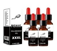 Penis Enlargement Oils,Men Enhancing Massage Oil,Penis Enlargement Oil for Men to Prolong Sex Life Male Genital Massage 10ml Bigger, Longer, Stronger (M,5PC)