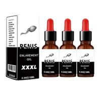 Penis Enlargement Oils,Men Enhancing Massage Oil,Penis Enlargement Oil for Men to Prolong Sex Life Male Genital Massage 10ml Bigger, Longer, Stronger (M,3PC)