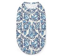 Penis Flower Print Dog Shirts Summer Pet T-Shirts Soft Sleeveless Tank Top Pet Clothes for Small Puppy and Cats