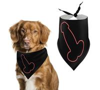 Penis Funny Dog Bandanas Puppy Triangle Scarf Washable Bib for Small Medium Large Pet