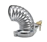 Penis Lock Ball Scrotum Stretcher BDSM Cock Cage Male Chastity Device Penis Cage Sex Toys for Men Cockring Chastity Belt(50mm CB3000)