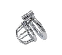 Penis Lock Ball Scrotum Stretcher BDSM Cock Cage Male Chastity Device Penis Cage Sex Toys for Men Cockring Chastity Belt(45mm CB3000)