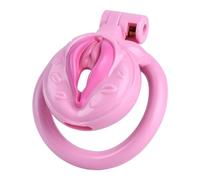 Penis Lock Chastity Cage with Penis Clamp and Clitoral Stimulation Device for Transgender Women Feminine Trainers Easy to Carry Suitable for Long Term Wear A39 (Pink)