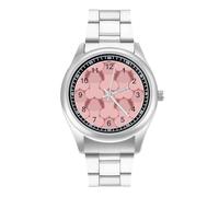 Penis Pattern Men's Casual Watch with Stainless Steel Strap Alloy Quartz Wrist Watches