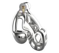 Penis Ring Reinforce Cock Cage Double-Lock Rotatable Guardrail Chastity Device Adult Sex Toys for Man 18+ Sex Shop M Cage-48Mm Ring One Size