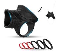 Penis Ring Set with Chastity Ring and 6 Stretchable Penis Rings | Adult set with penis and testicle chastity ring plus six stretchable penis rings in assorted sizes for personal routines