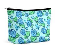 Penis Rose Flower Print Cute Makeup Bag for Women Portable Cosmetic Pouch Lightweight Travel Toiletry Bags